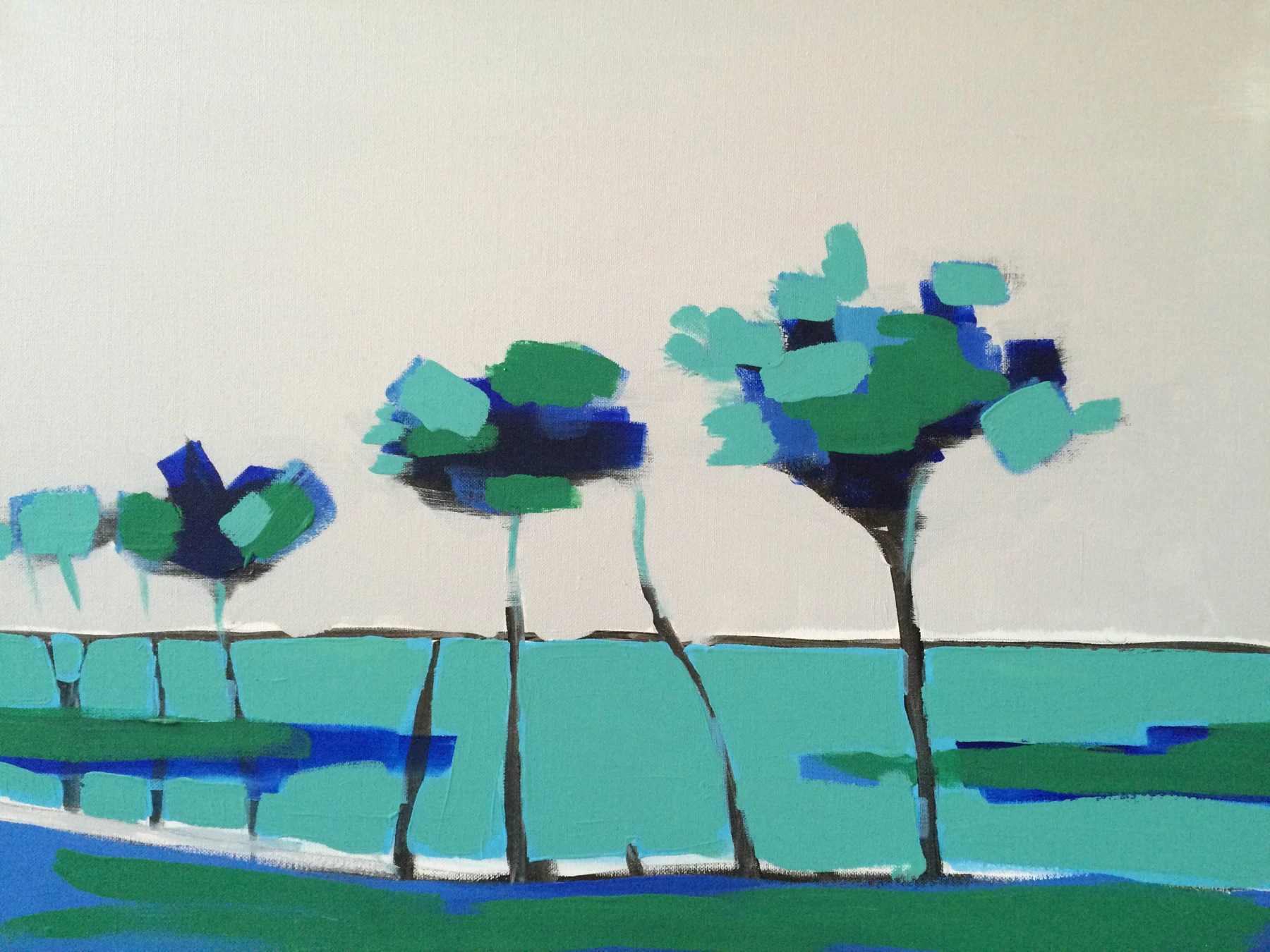 Plage de Pereire – Arcachon — Acrylique