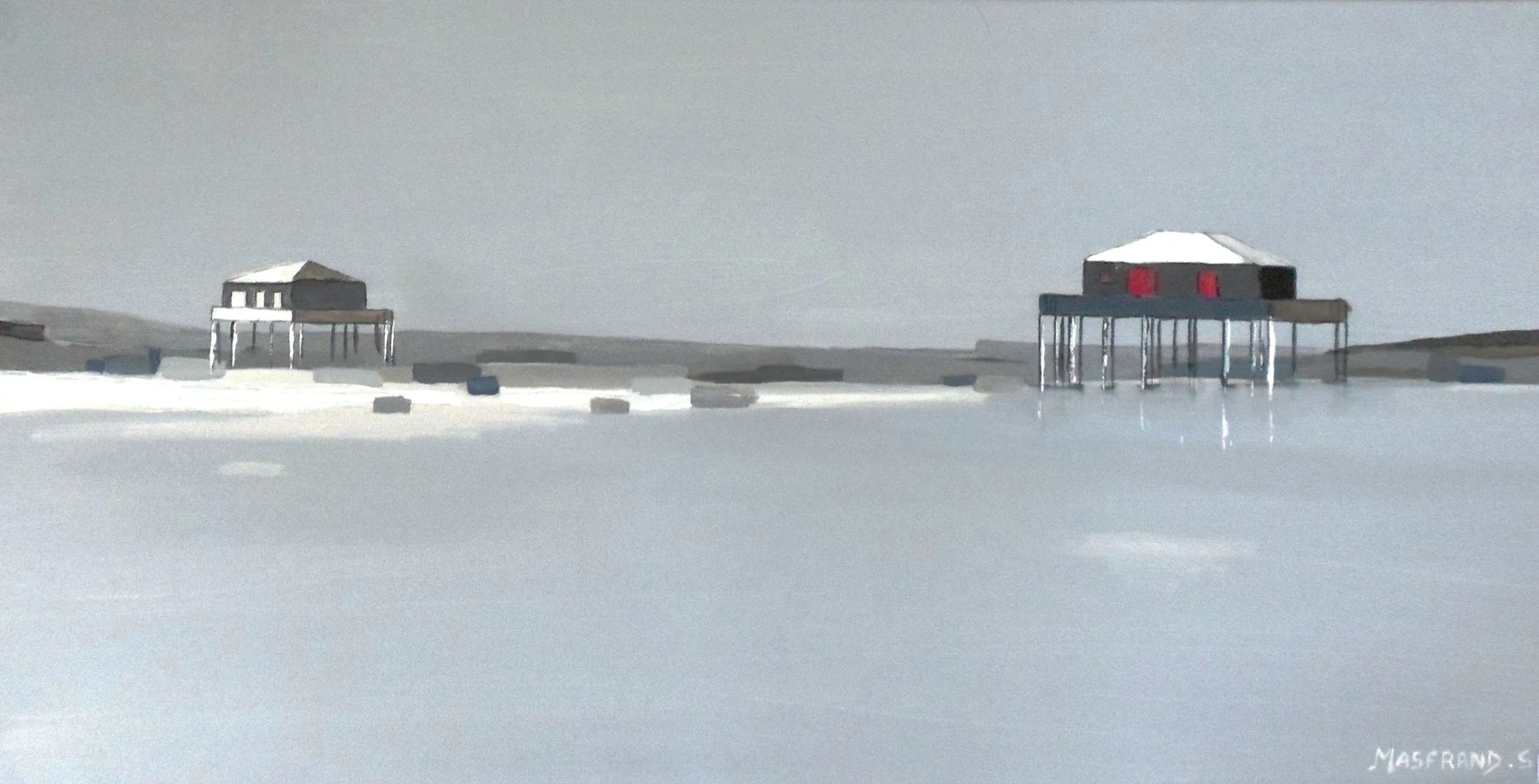 Les cabanes tchanquées — Acrylique