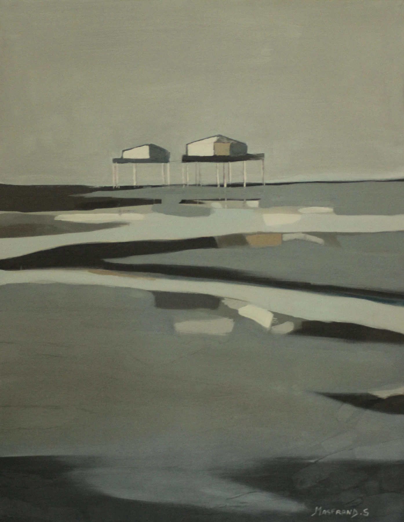 Les cabanes tchanquées — Acrylique