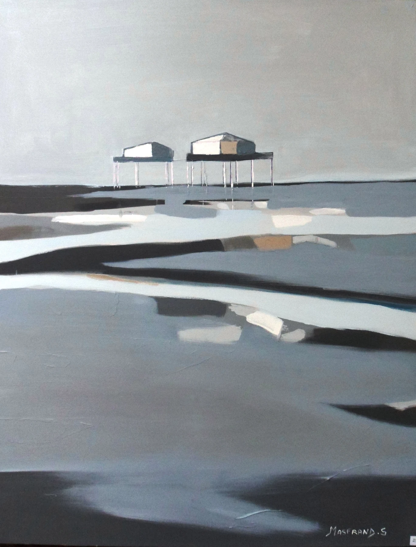 Les cabanes tchanquées — Acrylique