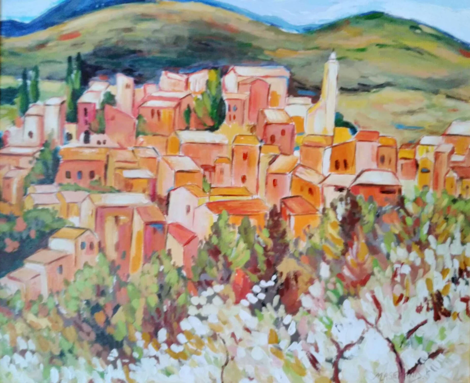 Le Lubéron — Acrylique · Reproduction